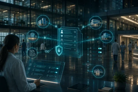 Illustration zu sicherer EHDS-Datenarchitektur und Zugriffsnachweisen